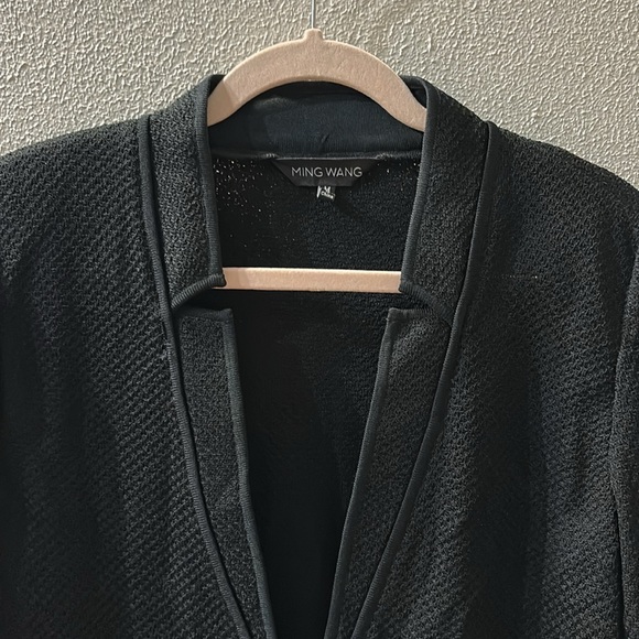 Ming Wang Knit Sequin Trim Blazer Size Medium - Picture 3 of 9